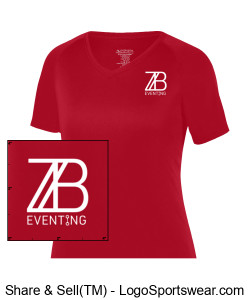 Red ZB Eventing Women's V-Neck Design Zoom